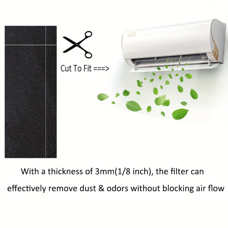 Filtro de Carbón de Alta Calidad para Campana Extractora, Filtro de Carbón Activado Ajustable para Aire Acondicionado, Ventilación, Hornos, Deshumidificador, Elimina Olores, 16'' X 48''x 1/8 Pulgada, 1 pieza