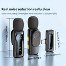 Microfono sin varillas Lavalier Dual Set Plug & Play con Montaje Magnético, Cancelación de Ruido, Funciones de Silencio y Reverb, Alcance de 30m, Indicador de Batería para YouTube, Podcasts y Grabaciones de Video