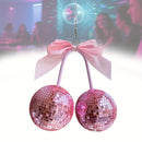 Decoraciones de bola de disco con lazos, ideales para colgar en paredes como regalos encantadores, crean decoraciones impresionantes.