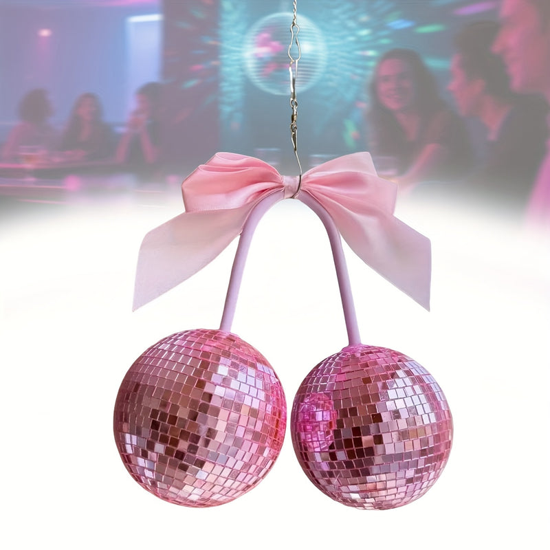 Decoraciones de bola de disco con lazos, ideales para colgar en paredes como regalos encantadores, crean decoraciones impresionantes.