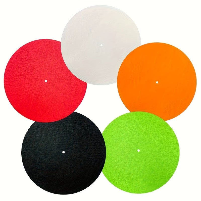 1 pieza de tapete de disco para giradiscos, nuevo tapete de color sólido impreso digital con suela antideslizante para discos de vinilo.