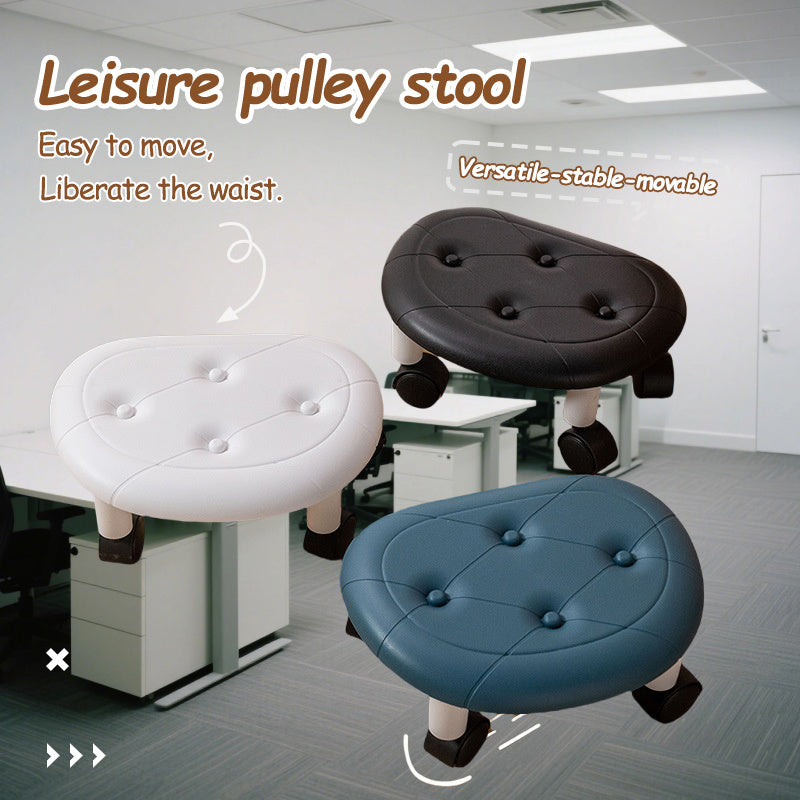 Silla de oficina versátil con asiento giratorio de 4 ruedas - Ideal para el hogar, la oficina y el garaje, fácil de mover, estructura de plástico resistente, opciones en negro, blanco, verde y azul marino, silla de escritorio con ruedas