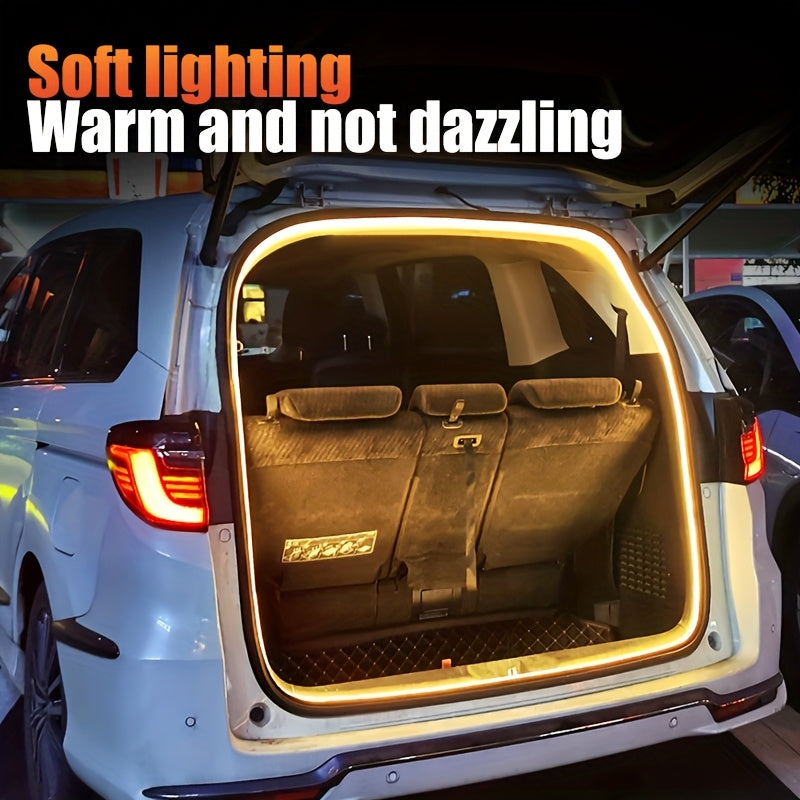 Luces LED Ambientales para Maletero con Sensor Automático sin varillas, Decoración Interior de Coche y Caja Trasera