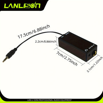 Adaptador de Audio Lanlison - Conecta Guitarra, Bajo, Altavoz, Batería Eléctrica y Piano a Smartphone para Grabación y Efectos, Convertidor, Línea