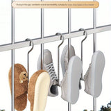 Conjunto de 3 Piezas de Estante para Secar Zapatos en Forma de U de Acero Inoxidable - A Prueba de Viento, Secado Rápido, Ahorro de Espacio con Ganchos Montados en la Pared para Uso Exterior e Interior, Ventilación Vertical para Secado, Estante de Secado