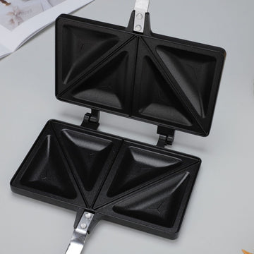 Molde para tostar sándwiches en casa, sartén de doble cara, sartén para desayuno, sartén para omelettes y sartén de camping.