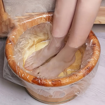 80 Bolsas Desechables para Remojo de Pies, Bañera Pedicura, Cubetas Antimicrobianas para Spa de Pies, Bolsas Plásticas para Remojar Pies
