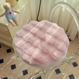 Alfombra Pequeña de Peluche Francesa, Suave y Cómoda para Invierno con Decoración Navideña Adecuada para Tapetes de Silla y Más