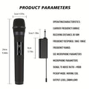 1pc LMBGM Sistema de micrófono inalámbrico para karaoke, micrófono de mano recargable por USB con anti-aullido, conector de 6,35 mm, patrón polar unidireccional, recepción estable de largo alcance, indicador de batería, batería de litio de 800 mAh - Idea