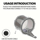 Micrófono Condensador BA91A de Límite Plateado para Cantar - Conector XLR, Cuerpo de Aluminio, Conexión Fija