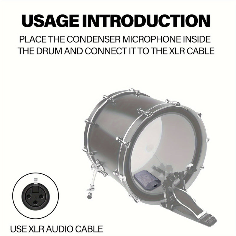 Micrófono Condensador BA91A de Límite Plateado para Cantar - Conector XLR, Cuerpo de Aluminio, Conexión Fija