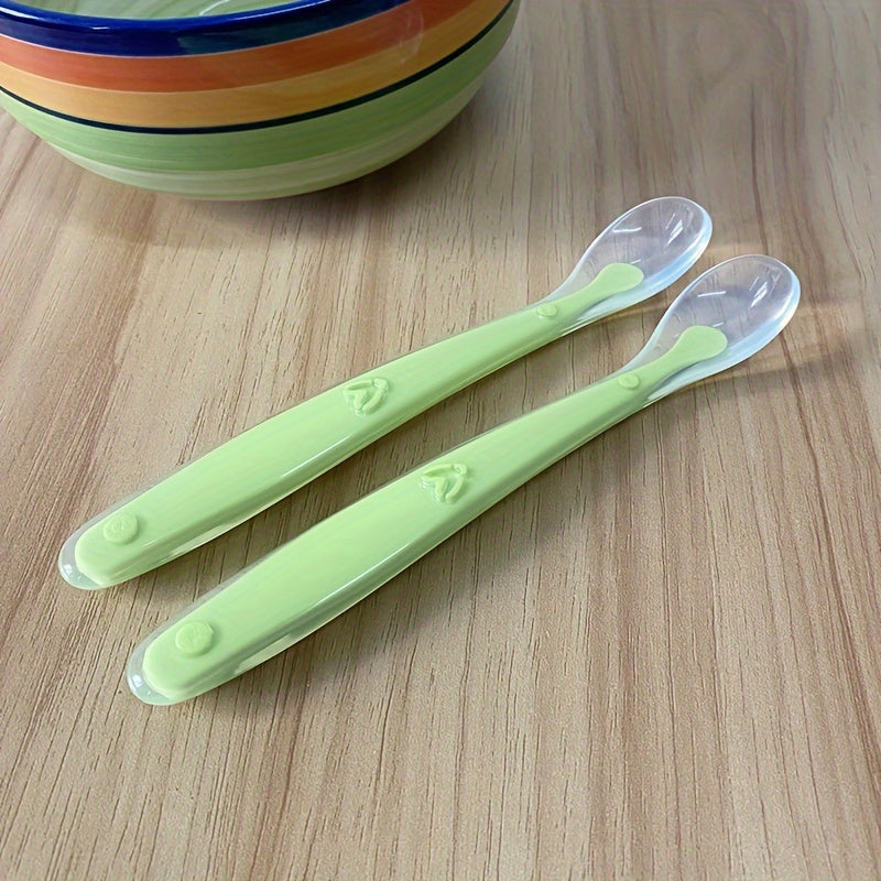Cuenco de Silicona Suave Cucharas de Silicona Grado Alimenticio para Arroz y Papilla Cuchara de Silicona para Bebés
