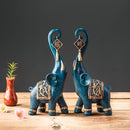 Elefante de la fortuna creativa, par europeo de estilo salón de vino gabinete de TV gabinete de oficina escritorio luz de lujo alta gama adornos decoración para el hogar regalo de bodas