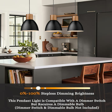 1 pieza, lámpara colgante ajustable de altura, moderna, de metal, con montaje semi-inclinado para isla de cocina, comedor, dormitorio, oficina, bar. Sin batería y fácil instalación. Ideal para salón, dormitorio, iluminación industrial, duradera.