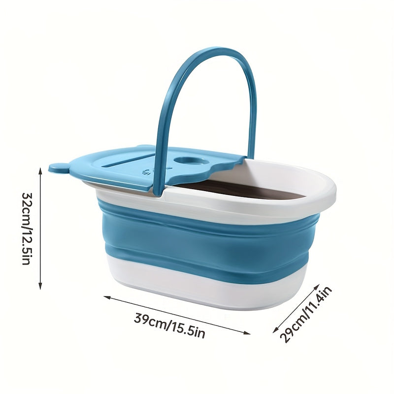 1 Bañera Plegable para Pies con Múltiples Opciones de Color, Lavabo Portátil de Plástico para Viajes en Otoño e Invierno, Accesorio para Masaje de Pies
