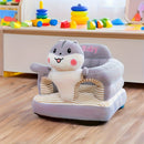 Una silla de brazos en forma de animal para bebés, asiento de aprendizaje para bebés con relleno, sofá suave de peluche para jóvenes, cojín de práctica de sentado, múltiples colores
