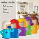 1 pieza, limpiador de vapor para microondas y horno "Mama Enojada", herramienta de limpieza de cocina multiusos, no tóxica, segura para refrigeradores y microondas, fácil de usar, material duradero de TPU, diseño vibrante azul, verde, púrpura, amarillo,