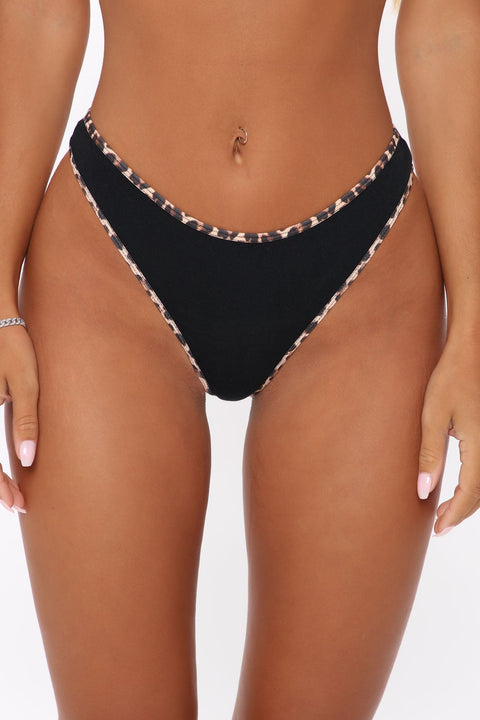 Tanga de algodón Perfect Fit - Negro/combinación