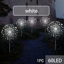 8 Modos de Iluminación para Exteriores, Luces Solares de Fuegos Artificiales, Patio, Jardín, Decoración de Iluminación para Exteriores Villa Eid Al-Adha Mubarak