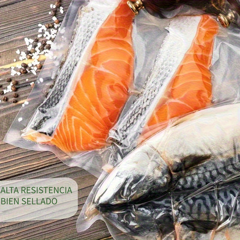 50 unids/lote bolsas de vacío para alimentos, bolsas selladoras al vacío, bolsas de envasado al vacío para máquina selladora al vacío, bolsas de almacenamiento selladoras al vacío herramienta de cocina preservación de alimentos frescos - Accesorios de su