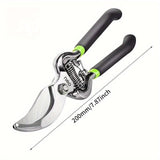 Tijeras de podar profesionales de 20,32 cm, tijeras de jardín de acero al carbono, diseño contemporáneo, no requieren energía, tijeras multifuncionales para ramas de árboles para jardinería doméstica.