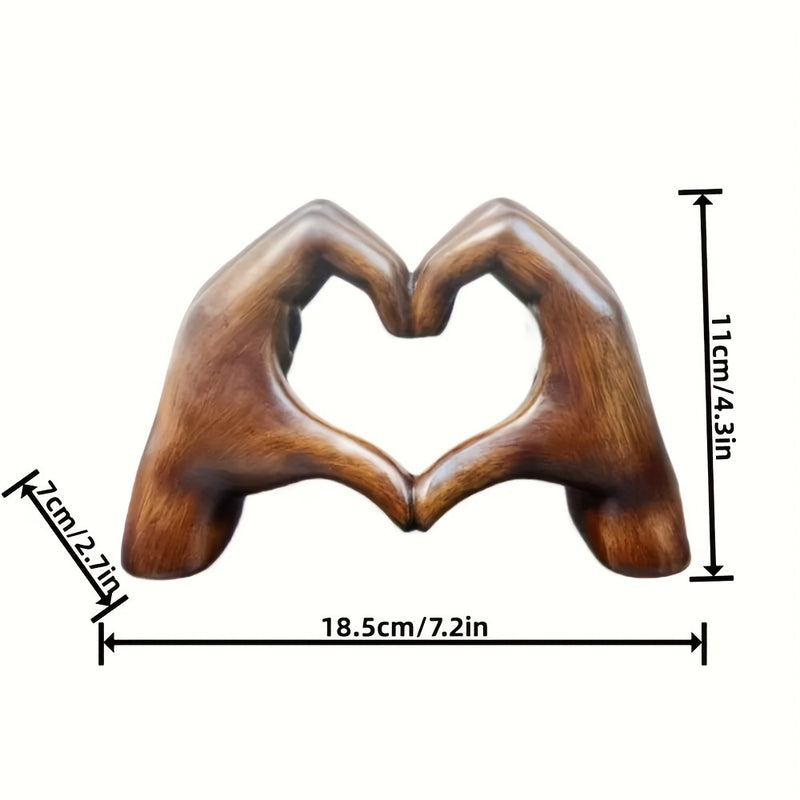 1 Pieza Adorno de Corazón, Estatuilla de Resina Artesanal, Decoración para Librero Sala Oficina Gabinete, Regalo para Día de la Madre Año Nuevo Pascua Fiesta