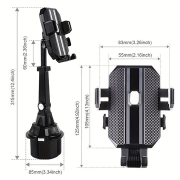 Portavasos ajustable para automóvil Soporte para teléfono celular Soporte universal para vasos de agua para automóvil Soporte para teléfono celular móvil, para Iphone 13