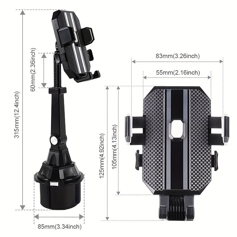Portavasos ajustable para automóvil Soporte para teléfono celular Soporte universal para vasos de agua para automóvil Soporte para teléfono celular móvil, para Iphone 13