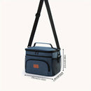 Bolsa de almuerzo aislada de gran capacidad - Caja de refrigeración portátil linda con correa de hombro, recubierta de papel aluminio grueso, ideal para la escuela, la oficina, los viajes y las meriendas al aire libre, almuerzo, regreso a la escuela.
