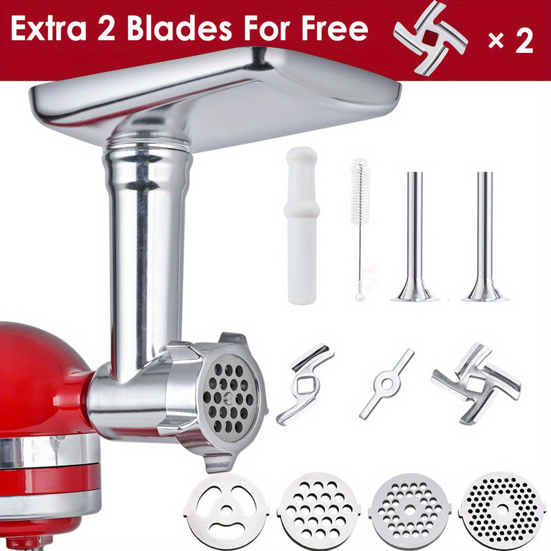 Juego de 1 accesorio para moler carne, kit de 17 piezas para batidoras de pie