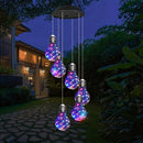 Luces solares LED para exteriores con campanas - Diseño de globo azul y púrpura vibrante, cable de cobre duradero, ideal para decoraciones navideñas en interiores y exteriores, jardín, terraza, fiestas, Acción de Gracias, Navidad, Halloween, Día de San V