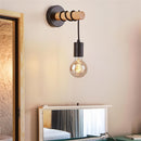 Aplique de Pared Estilo Granja Industrial - Lámpara de Pared Moderna y Retro en Madera Maciza y Metal con Acabado Pulido, Montaje Semi-Bajante, Herrajes Fáciles de Instalar Incluidos, 110V-240V para Cocina, Sala de Estar, Comedor, Café, Dormitorio, Decor