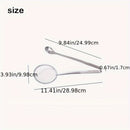 1pc Pinza de Acero Inoxidable para Filtro de Aceite con Malla Fin - Resistente a Altas Temperaturas (Segura hasta el Punto de Ebullición) - Cuchara y Pinza Dual para Dumplings, Rollos Primavera, Freír - Diseño Ergonómico, Herramienta Profesional para Coc