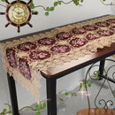 Mantel Elegante de Encaje Europeo - Diseño Floral, Poliéster, Forma Cuadrada para Mesas de Café y Soportes de TV - Perfecto para Decoración de Halloween y Navidad