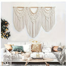 Tapiz bohemio con borlas grandes, decoración tejida a mano elegante para el hogar, dormitorio, sala de estar, bodas, fiestas de Halloween y Navidad