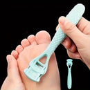 1pc Herramienta Removedora de Piel Azul - Exfoliador Manual Ergonómico con Superficie Texturizada para Eliminar Cutículas y Pieles Muertas, Durable en Plástico para Pedicura y Manicura en Casa, Diseño Ligero y Agarre Cómodo, Fácil de Usar, Acabado Suave,