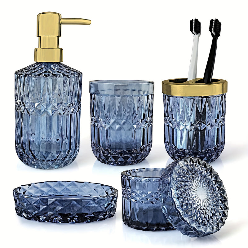 Juego de 5 botellas de loción de lujo para baño con luz