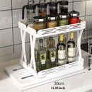 Organizador de especias extraíble, ideal para gabinetes - duradero, almacenamiento organizado con botellas deslizantes, estante giratorio multifuncional, soporte de especias para encimera de cocina, estantería rotativa para almacenaje en la cocina