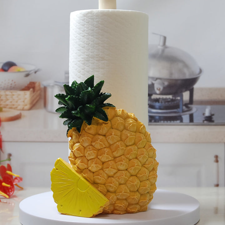 Soporte para Toallas de Papel de Piña Encantador - Resina, No Necesita Energía, Perfecto para Decoración del Hogar y Fiestas