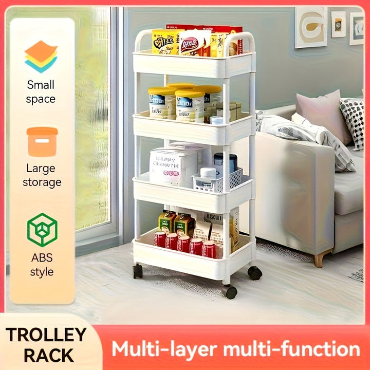 1pc Estante Multifuncional de 4 Niveles - Resistente, Ahorrador de Espacio, Ajustable para Dormitorio, Cocina y Camping al Aire Libre - Fácil Montaje, Diseño Compacto para Uso Todo el Año, Estantería Utilitaria