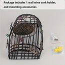 1 pieza, soporte de corcho de vino de metal vintage con tapa, soporte de exhibición rústico para cocina y sala de estar, cesta de almacenamiento decorativa para corchos de vino rojo, ideal para bar en casa o bodega, soporte de botella de vino.