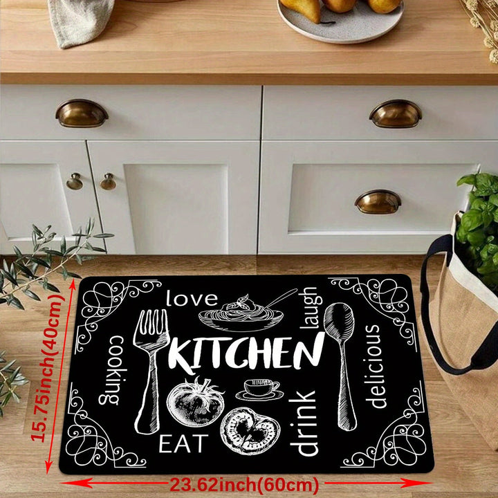 1pc Alfombra Antifatiga para Cocina, Alfombra Acolchada Antideslizante Gruesa, Tapete Corredor, Alfombrillas de Confort para Estar de Pie Resistentes, Alfombra para Pasillo y Lavandería