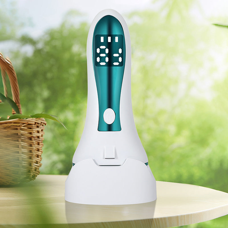 Extracción de pies portátil USB recargable - Herramienta de extracción de luz muerta de alta capacidad beige con pantalla digital, diseño compacto y seguro para pies, manos, extracción de pies, dispositivo elegante, plástico duradero