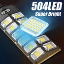 1 pieza de luz solar para calle 504LED, luces solares de 6500K, con sensor de movimiento de ángulo amplio, 3 modos, desde el atardecer hasta el amanecer, batería de gran capacidad de 4500mAh y soporte plegable para iluminación exterior en jardín, patio y