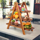 Bandejita De Madera De 3 Niveles Para Servir Desayunos, Soporte Rústico Para Pasteles Y Postres, Ideal Para Presentar Aperitivos, Té, Frutas, Pan, Comida, Decoración De Fiestas, Regalo De Vacaciones, Perfecto Para Navidad, Pascua, Acción De Gracias, Día