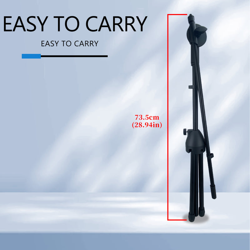 Soporte de Micrófono Metálico Ajustable de Alta Resistencia con Clip para Teléfono - Brazo Boom Plegable de 139.7cm, Base Estable y Diseño Ancho de Bajo Perfil para Karaoke, Actuaciones en Escenario, Podcasts, Estudio en Casa (), Accesorios para Micrófon