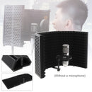 Filtro antipop de espuma de alta densidad para micrófono de metal de 5 paneles ePathChina, plegable, compatible con roscas de 3/8" y 5/8", negro, para estudio de grabación y transmisión en vivo