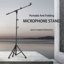Soporte de micrófono metálico ajustable de alta resistencia - 2 clips de micrófono, adaptador de 3/8" a 5/8", bolsa de transporte incluida para escenario de karaoke, estudio en casa y uso profesional de grabación, soporte de micrófono para cantar, diseño