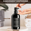 Juego de 3 Dispensadores de Champú y Acondicionador GAONLY - Botellas Modernas de PET de 16.9oz para Jabón de Ducha con Bomba y Etiquetas - Dispensadores de Gel de Baño Fáciles de Recargar para una Decoración Instantánea del Baño - Regalo de Navidad