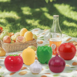 7 Piezas de Contenedores para Frutas y Verduras - Tapas Antifugas, Recipientes Plásticos Reutilizables para Refrigerador y Despensa, Lavado a Mano, Diseño Compacto, Material BPA-Free, Organización de Alimentos, Granos y Ajo, Ideal para Cocinas Caseras